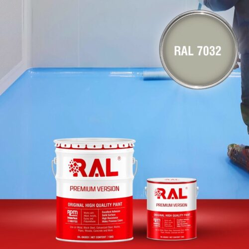 Sơn sàn bê tông Epoxy tự san RAFLOOR GUARD SL 7032 1 B5 Son san Epoxy tu san RAL 7032 1