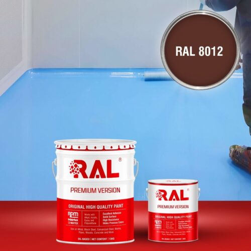 Sơn sàn bê tông Epoxy tự san RAFLOOR GUARD SL 8012 1 B5 Son san Epoxy tu san RAL 8012 1