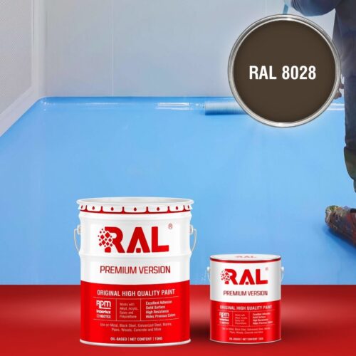 Sơn sàn bê tông Epoxy tự san RAFLOOR GUARD SL 8028 1 B5 Son san Epoxy tu san RAL 8028 1