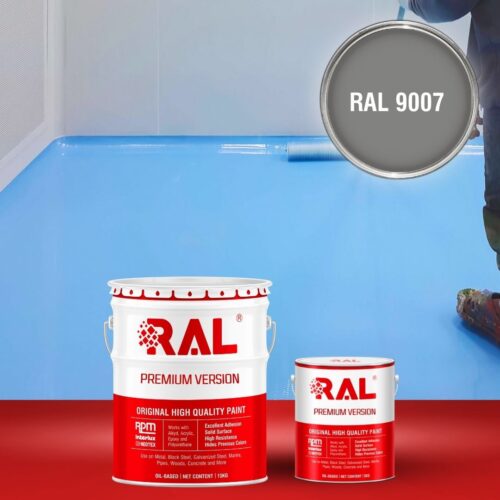 Sơn sàn bê tông Epoxy tự san RAFLOOR GUARD SL 9007 1 B5 Son san Epoxy tu san RAL 9007 1