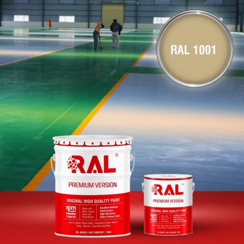 Sơn sàn bê tông Epoxy hệ lăn RAL RAFLOOR GUARD 1001 1 B8 Son san Epoxy he lan RAL 1001 1
