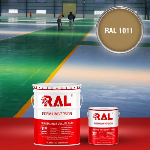 Sơn sàn bê tông Epoxy hệ lăn RAL RAFLOOR GUARD 1011 1 B8 Son san Epoxy he lan RAL 1011 1