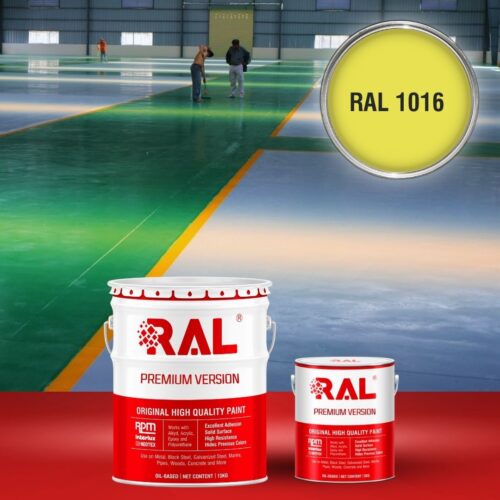 Sơn sàn bê tông Epoxy hệ lăn RAL RAFLOOR GUARD 1016 1 B8 Son san Epoxy he lan RAL 1016 1