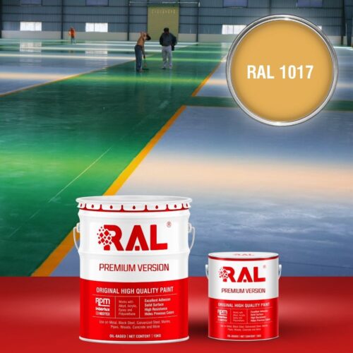Sơn sàn bê tông Epoxy hệ lăn RAL RAFLOOR GUARD 1017 1 B8 Son san Epoxy he lan RAL 1017 1
