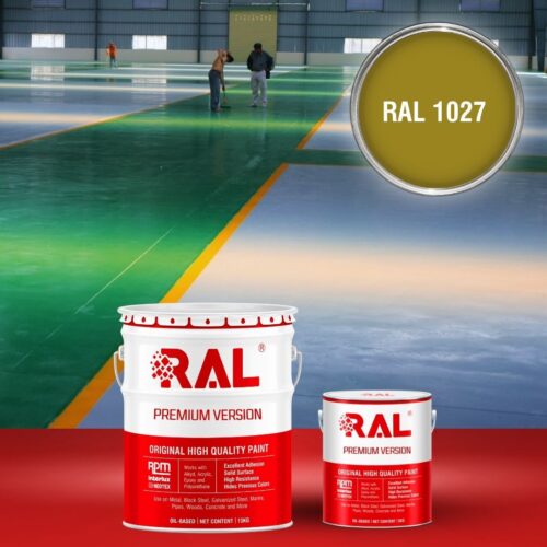 Sơn sàn bê tông Epoxy hệ lăn RAL RAFLOOR GUARD 1027 1 B8 Son san Epoxy he lan RAL 1027 1
