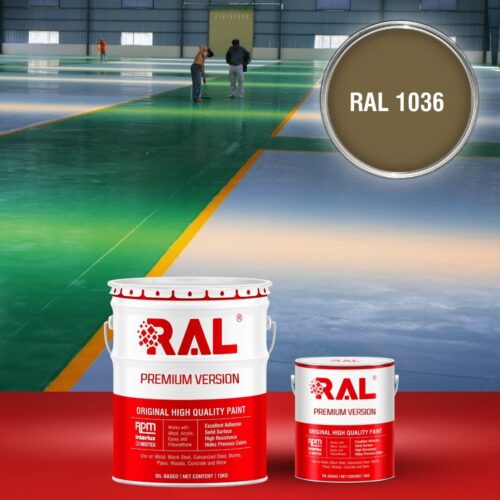Sơn sàn bê tông Epoxy hệ lăn RAL RAFLOOR GUARD 1036 1 B8 Son san Epoxy he lan RAL 1036 1