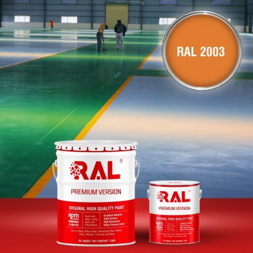 Sơn sàn bê tông Epoxy hệ lăn RAL RAFLOOR GUARD 2003 1 B8 Son san Epoxy he lan RAL 2003 1