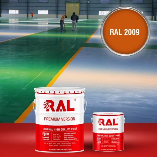 Sơn sàn bê tông Epoxy hệ lăn RAL RAFLOOR GUARD 2009 1 B8 Son san Epoxy he lan RAL 2009 1