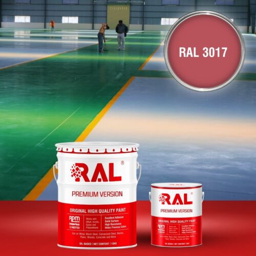 Sơn sàn bê tông Epoxy hệ lăn RAL RAFLOOR GUARD 3017 1 B8 Son san Epoxy he lan RAL 3017 1