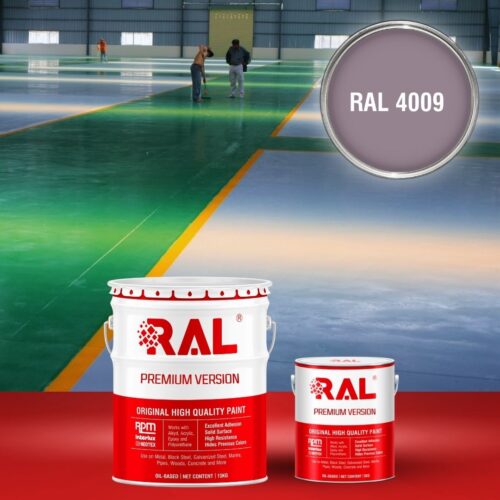 Sơn sàn bê tông Epoxy hệ lăn RAL RAFLOOR GUARD 4009 1 B8 Son san Epoxy he lan RAL 4009 1