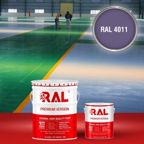 Sơn sàn bê tông Epoxy hệ lăn RAL RAFLOOR GUARD 4011 1 B8 Son san Epoxy he lan RAL 4011 1