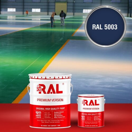 Sơn sàn bê tông Epoxy hệ lăn RAL RAFLOOR GUARD 5003 1 B8 Son san Epoxy he lan RAL 5003 1