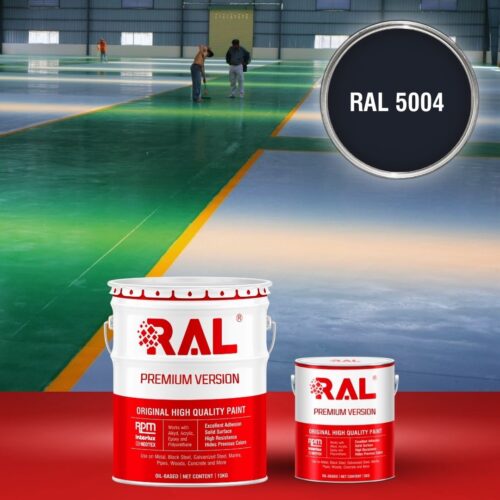 Sơn sàn bê tông Epoxy hệ lăn RAL RAFLOOR GUARD 5004 1 B8 Son san Epoxy he lan RAL 5004 1