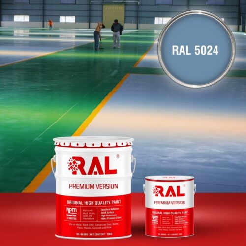 Sơn sàn bê tông Epoxy hệ lăn RAL RAFLOOR GUARD 5024 1 B8 Son san Epoxy he lan RAL 5024 1