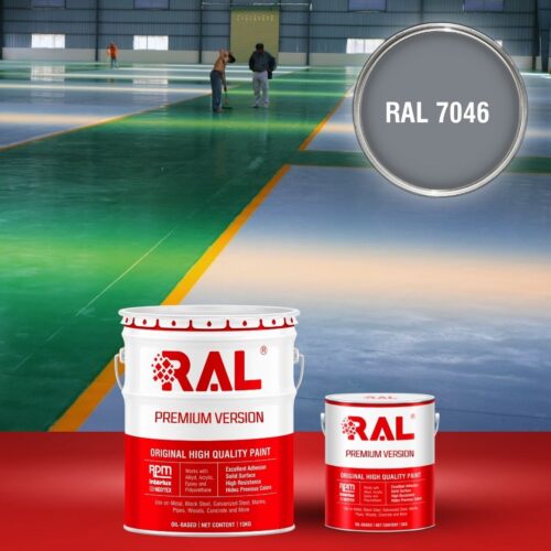 Sơn sàn bê tông Epoxy hệ lăn RAL RAFLOOR GUARD 7046 1 B8 Son san Epoxy he lan RAL 7046 1