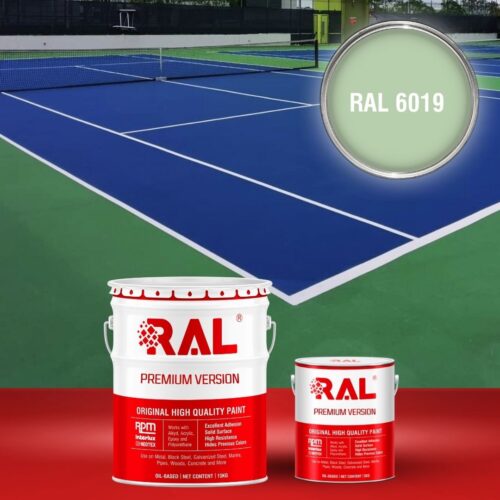 Sơn sân bóng chuyền Epoxy hệ lăn RAL SPORT GUARD 6019 1 B30 Son san the thao Epoxy he lan RAL 6019 1