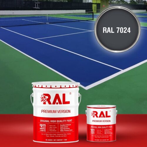 Sơn sân bóng chuyền Epoxy hệ lăn RAL SPORT GUARD 7024 1 B30 Son san the thao Epoxy he lan RAL 7024 1