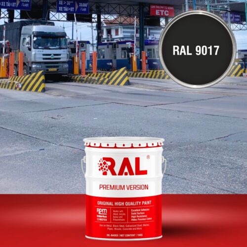 Sơn trạm thu phí BOT Alkyd nhanh khô RAL RABOT RAPID 9017 1 C21 Son tram giao thong Alkyd nhanh kho RAL 9017 1