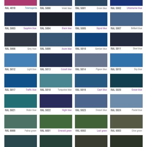 Bảng màu sơn RAL 2 Bảng màu sơn RAL 3