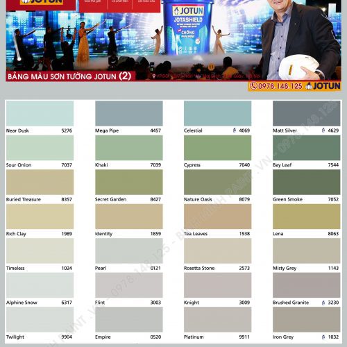 Bảng màu sơn Jotun ngoài trời mới nhất 2019 2/4