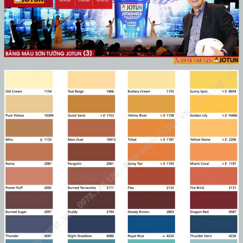 Bảng màu sơn Jotun ngoài trời mới nhất 2019 3/4