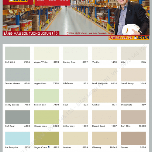 Bảng Màu Sơn Jotun Majestic Mới Nhất Năm 2020