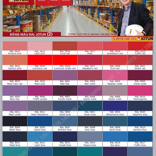 Bảng Màu Sơn Dầu Jotun Mới Nhất Năm 2020