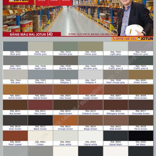 Bảng Màu Sơn Dầu Jotun Mới Nhất Năm 2020