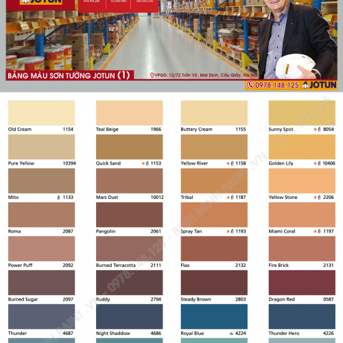 Bảng Màu Sơn Jotun Ngoại Thất Mới Nhất Năm 2020
