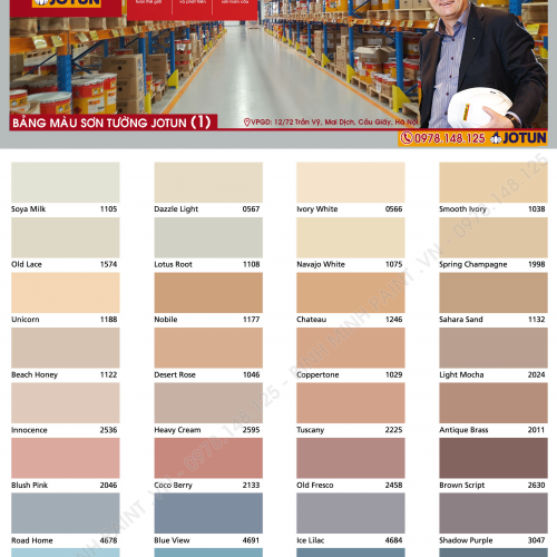 Bảng Màu Sơn Jotun Ngoài Trời Mới Nhất Năm 2020